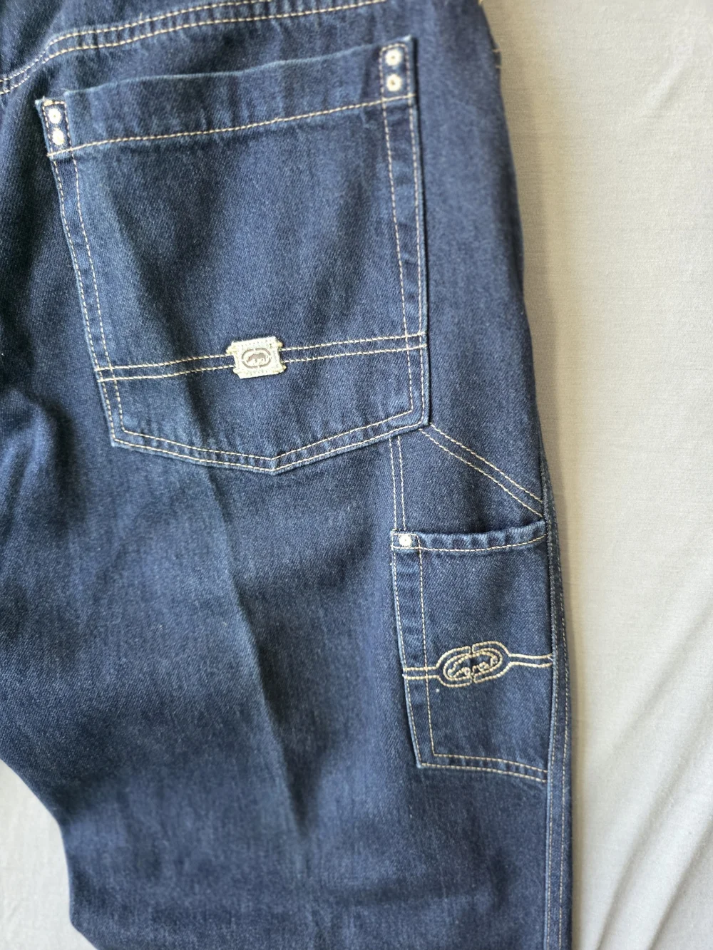 Ecko Unltd Denim Foundry Carpenter Jeans Men’s 36 Dark Wash Baggy Y2K Hip Hop